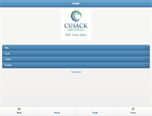 Tablet Screenshot of cusacklawoffice.com
